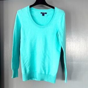 Old Navy Blue Lightweight Pullover Women's Long Sleeve Sweater Deep Scoop Neck M